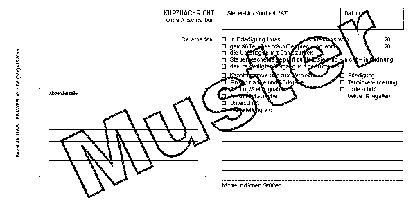 Kurznachricht sd., 2fach