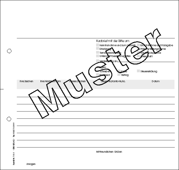 Kurzbrief 1/6 DIN,