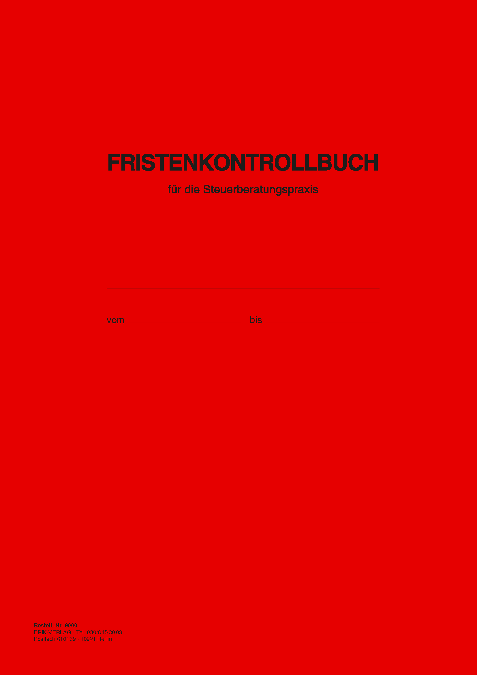 Fristenkontrollbuch